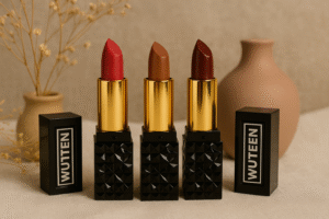 WUTEND Lipstick Pack of 3 – Red, Coffee & Maroon Shades | Ultra-Matte, Long-Lasting & Smudge-Proof | Bold & Nude Combo Collection