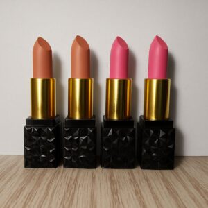 WUTEND Lipstick Pack of 4 – 2 Peach & 2 Nude Pink Shades | Ultra-Matte, Long-Lasting & Smudge-Proof | Perfect Soft Nude Collection