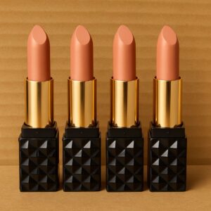 WUTEND Peach Nude Lipstick Pack of 4 | Ultra-Matte, Lightweight & Long-Lasting | Soft Peachy Nude Shades for Everyday Natural Glam