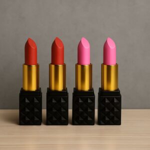 WUTEND Lipstick Pack of 4 – 2 Red & 2 Nude Pink Shades | Ultra-Matte, Long-Lasting & Smudge-Proof | Bold & Soft Nude Combo