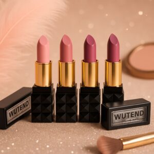 WUTEND Lipstick Pack of 4 – 2 Peach & 2 Wine Shades | Ultra-Matte, Long-Lasting & Smudge-Proof | Soft Peach & Deep Wine Combo